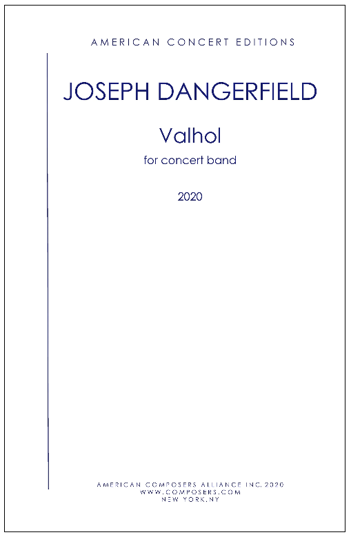 Score cover for Valhol by Joseph Dangerfield — American Concert Editions, for concert band